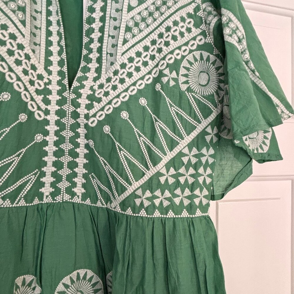 Oliphant Dress - Size Small - Soleil Sage Flirty V-Neck Maxi Dress - Brand New - Picture 3 of 7